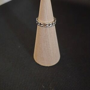 Adjustable Silver chain link ring